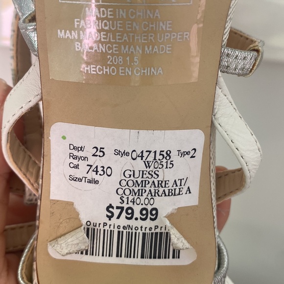 GUESS white and silver high heels - Picture 4 of 4